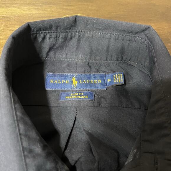 Ralph Lauren Shirt Mens Size Classic M Black Stretch Pony Button Up Performance - Picture 3 of 4